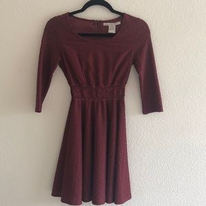 Burgundy dress